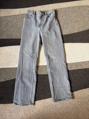 Abercrombie & Fitch Womens 90s Straight Ultra High Rise Gray Jeans Size 25/0S